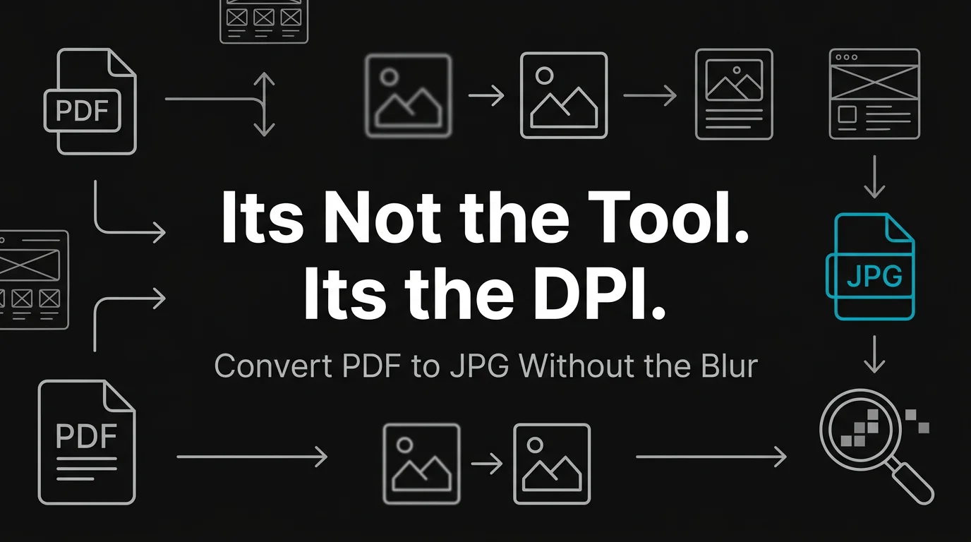 Convert PDF to JPG Without the Blurry Mess
