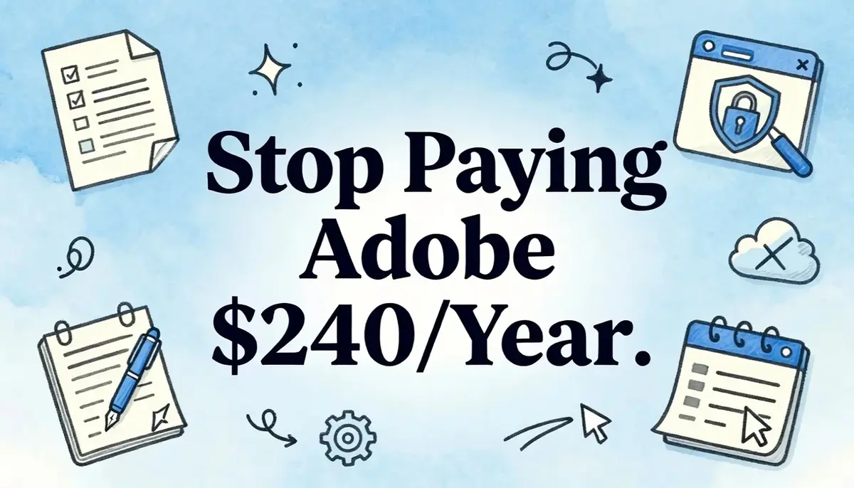 Fillable PDF Forms Without the $240/Year Adobe Tax