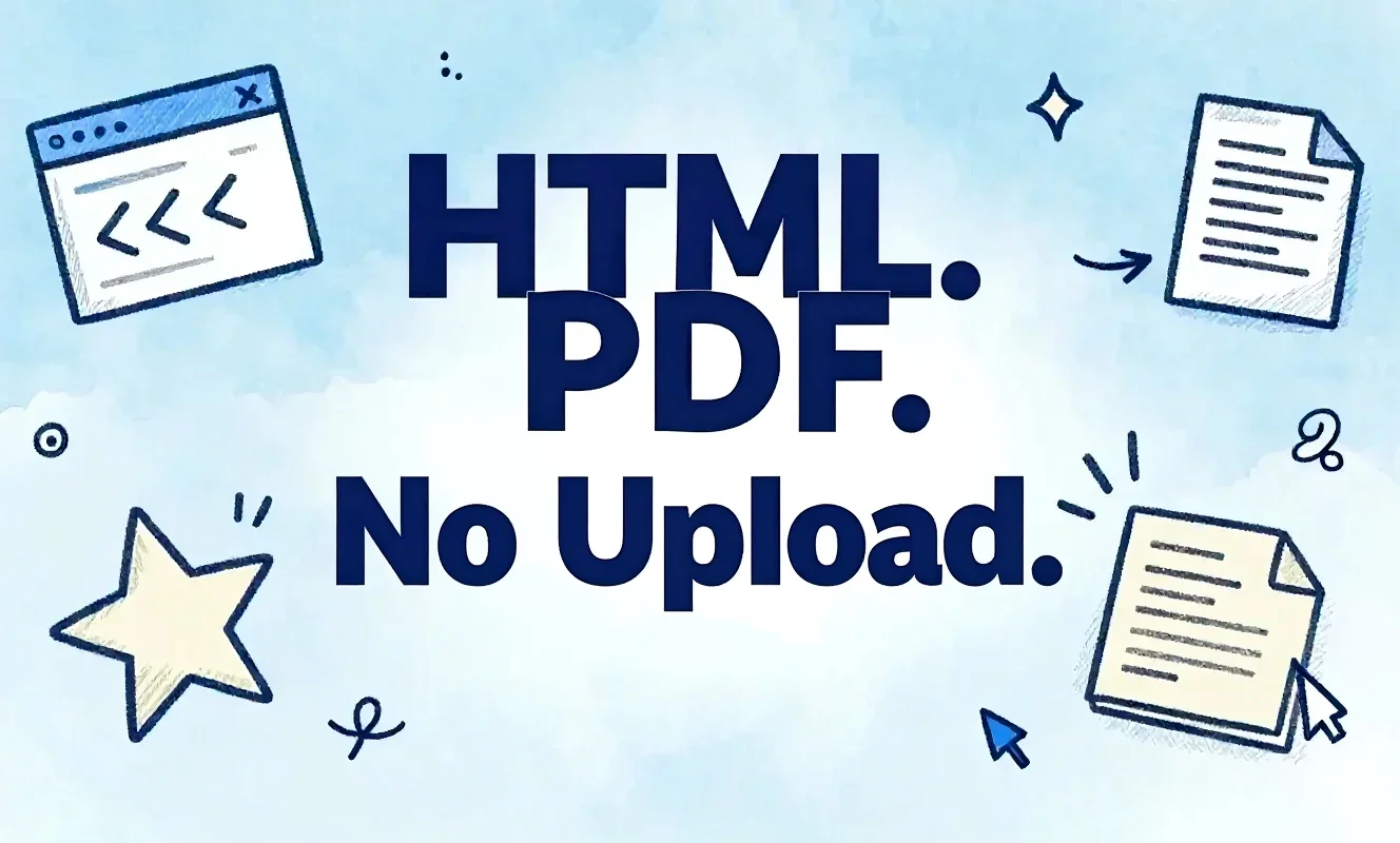 Convert HTML to PDF in Your Browser, No Upload Needed