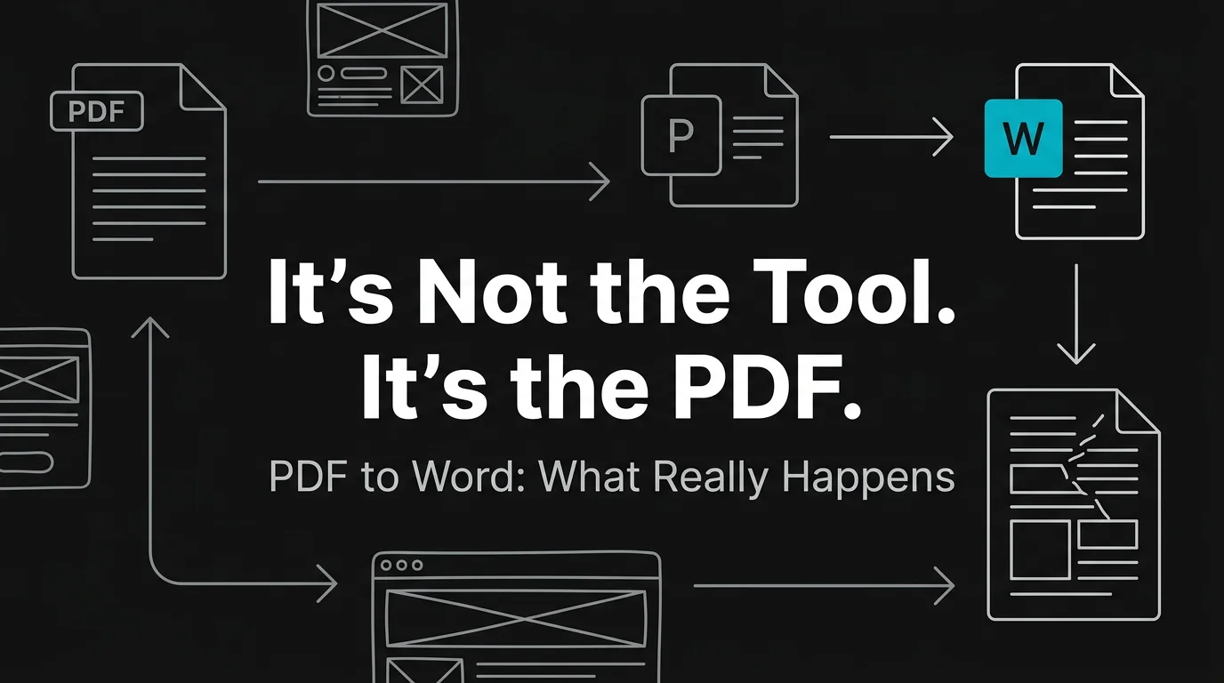 PDF to Word: What Really Happens to Your Document