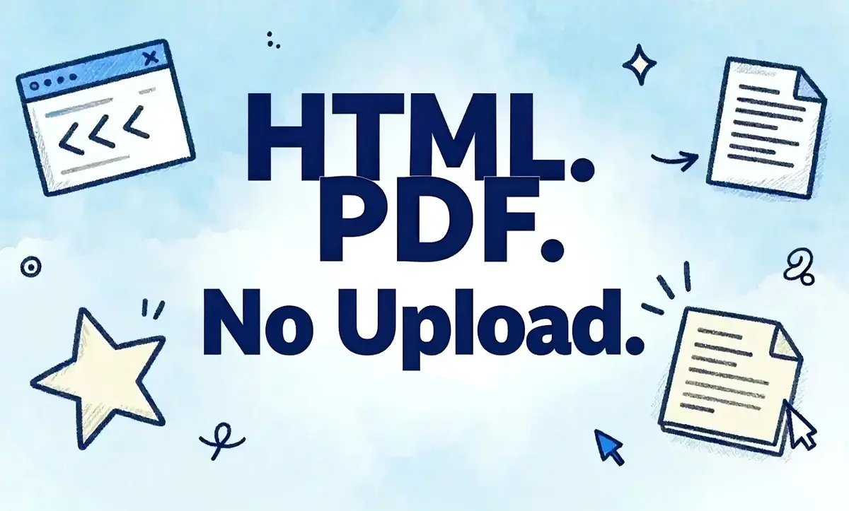 Convert HTML to PDF in Your Browser, No Upload Needed