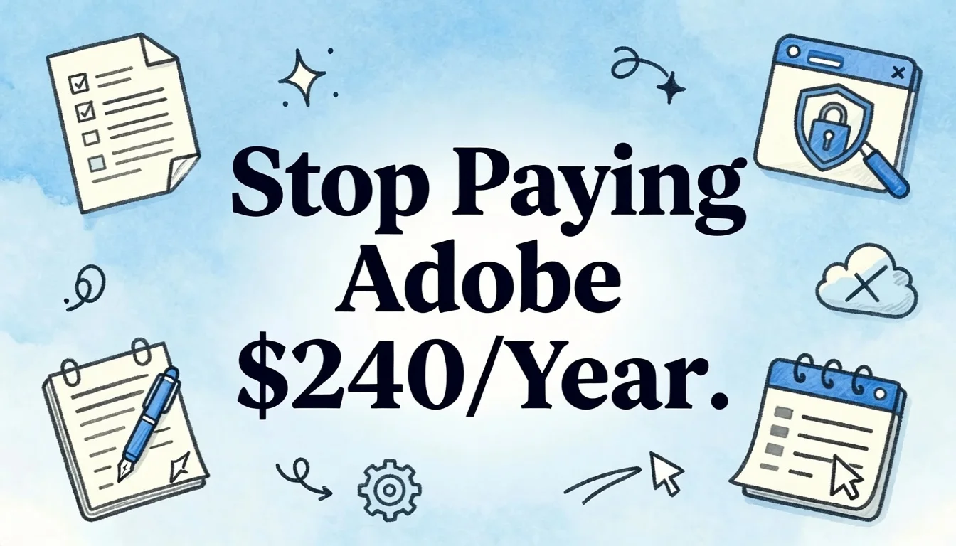 Stop Paying Adobe $240/Year to Make a Fillable PDF